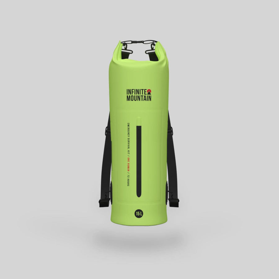 The Infinite Mountain Emergency Survival Kit: 1 Human / 72 Hours (Lime)