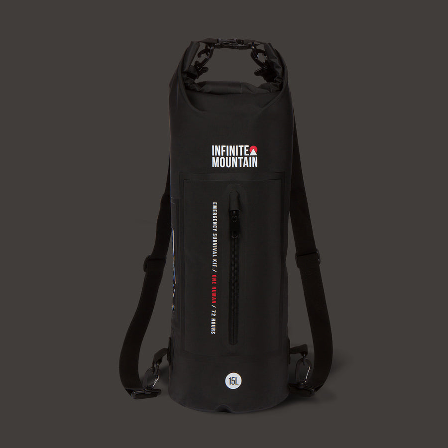 The Infinite Mountain Emergency Survival Kit: 1 Human / 72 Hours (Black)