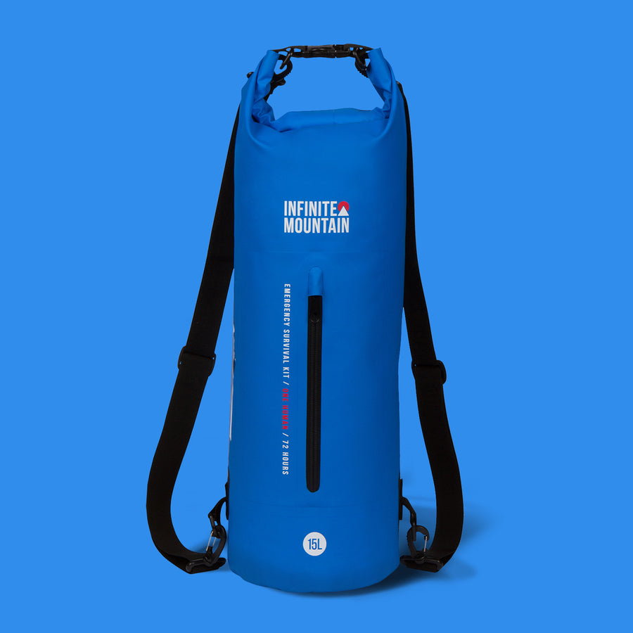 The Infinite Mountain Emergency Survival Kit: 1 Human / 72 Hours (Blue)